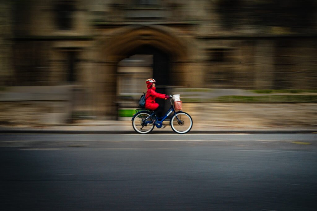 Why Fine Art Photography Is So Difficult To Get Right cyclist in red