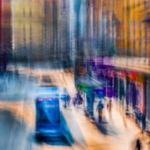 waiting for the tram